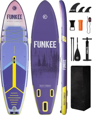 11’×34"×6" Extra Wide Inflatable Stand Up Paddle Board, Sup Board with Removable Fins, Backpack, Floating Paddle, Safety Leash, Floating Phone Case for Adults & Youth of All Skill Levels