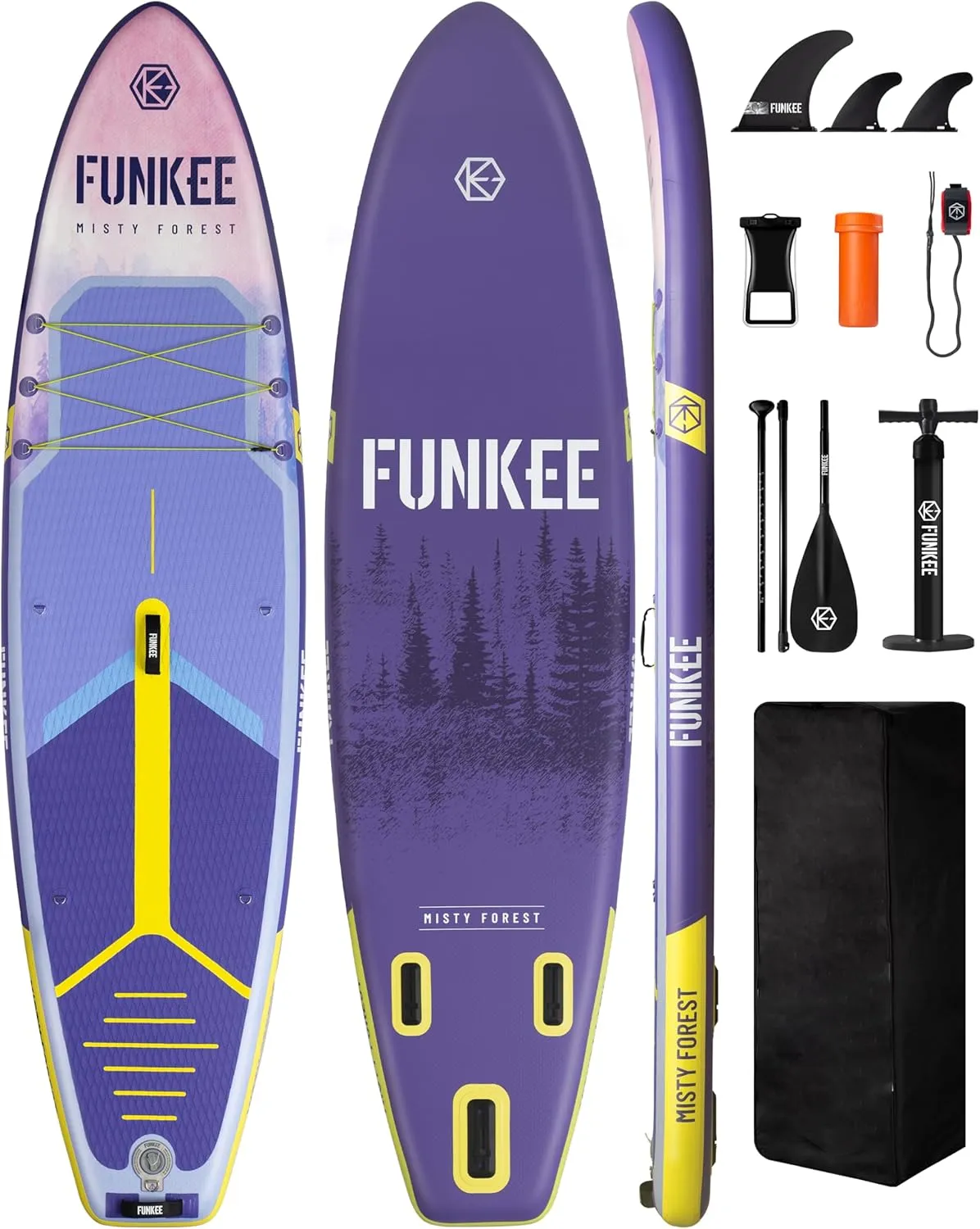 11’×34"×6" Extra Wide Inflatable Stand Up Paddle Board, Sup Board with Removable Fins, Backpack, Floating Paddle, Safety Leash, Floating Phone Case for Adults & Youth of All Skill Levels