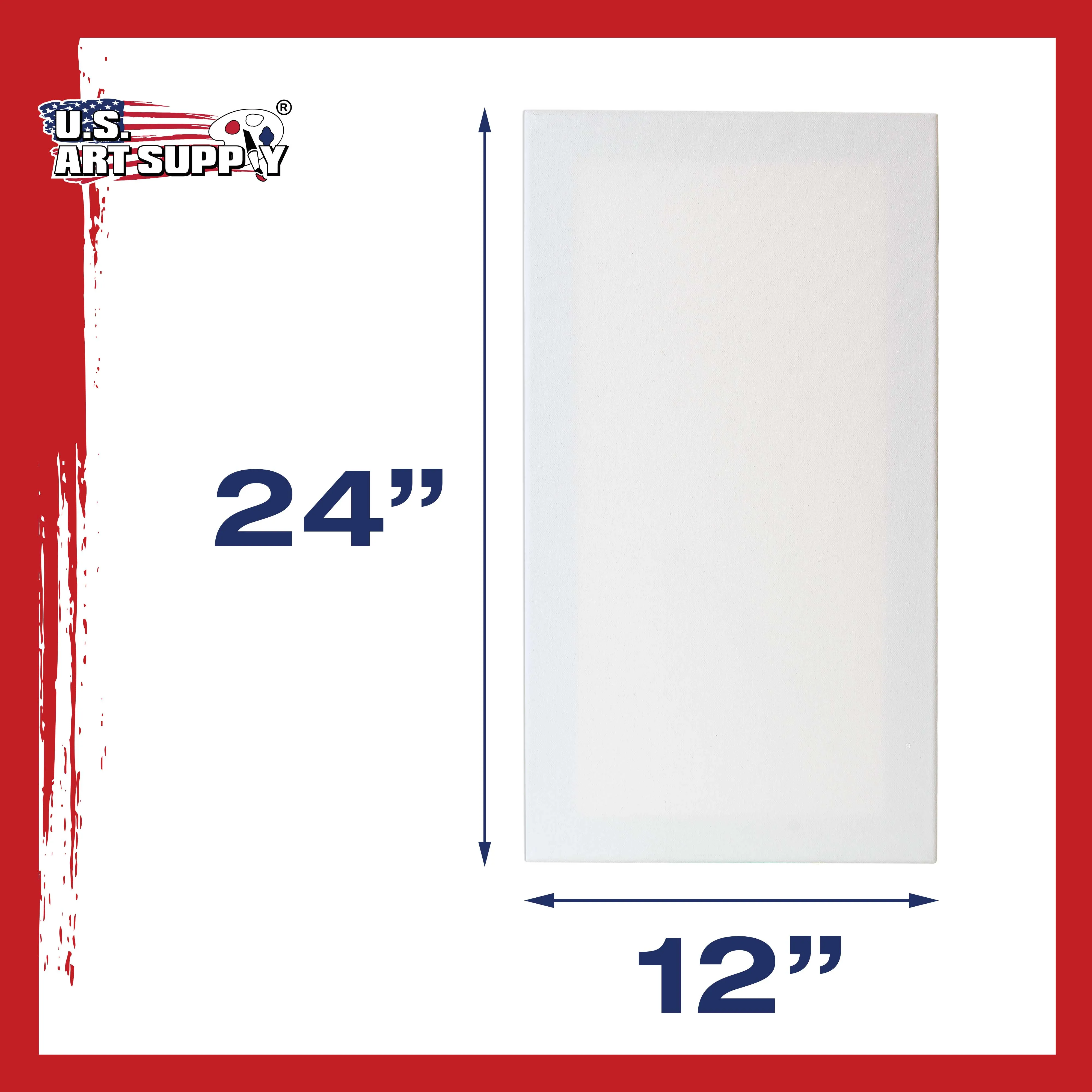 12" x 24" Professional Artist Quality Acid Free Canvas Panel Boards for Painting 12-Pack
