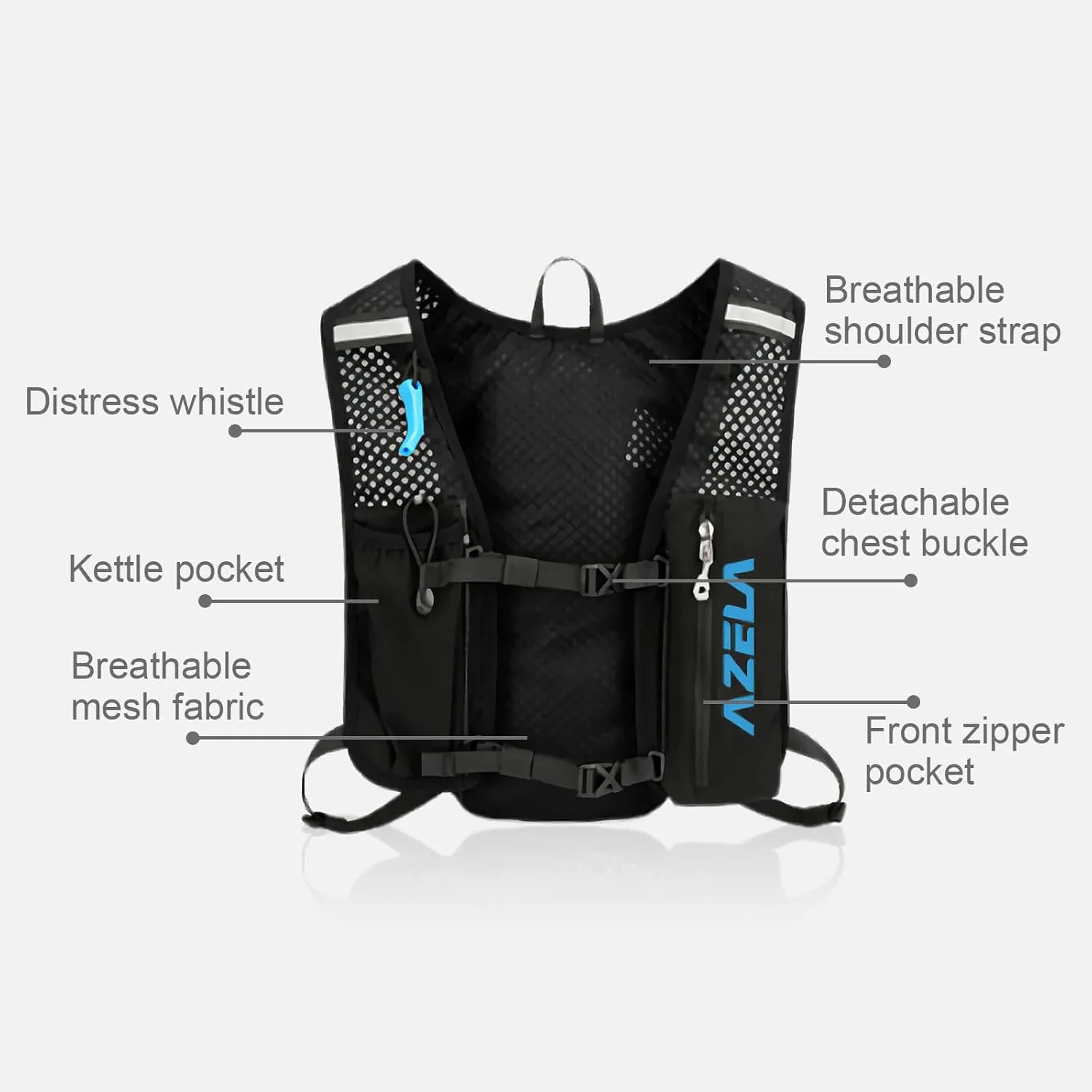 14.2"×8.7" Lightweight Running Vest for Men，Cycling Hydration Vest，Climbing Water Vest for Running Women