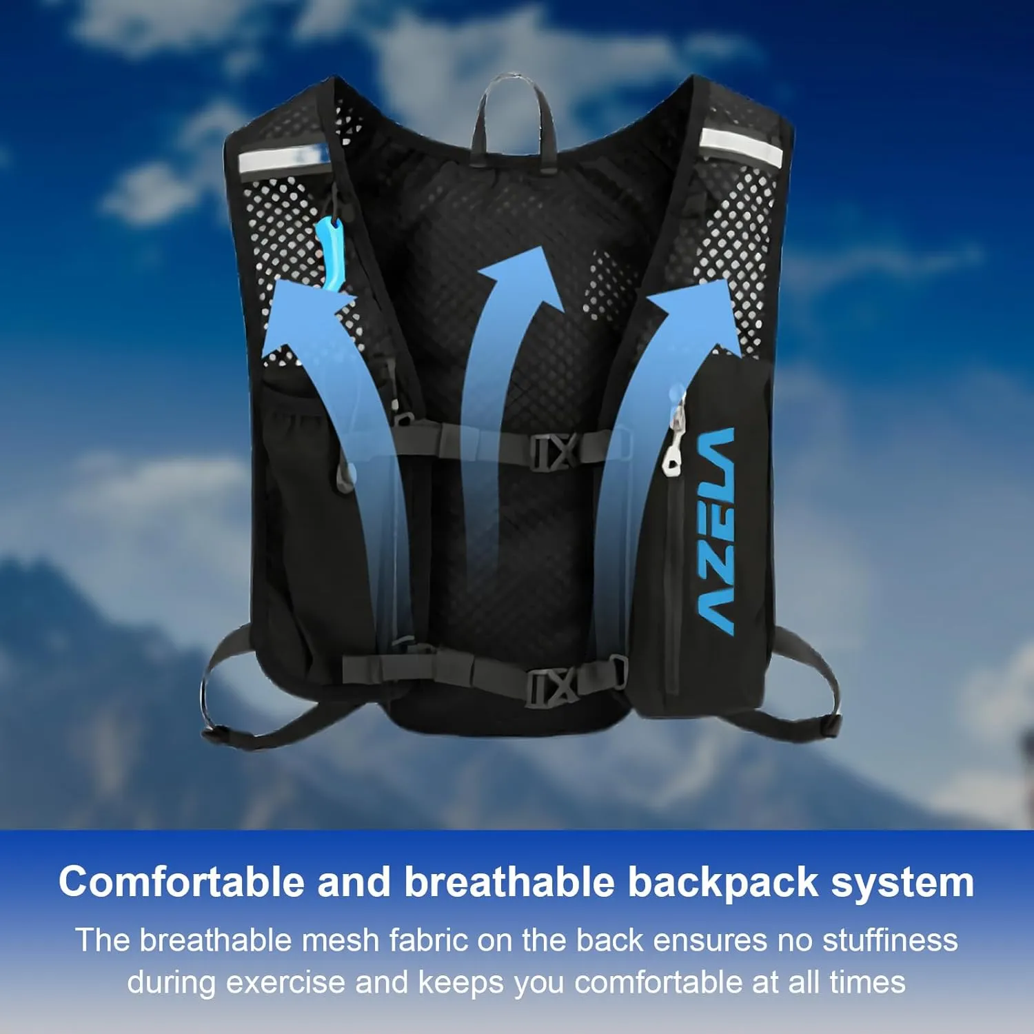 14.2"×8.7" Lightweight Running Vest for Men，Cycling Hydration Vest，Climbing Water Vest for Running Women