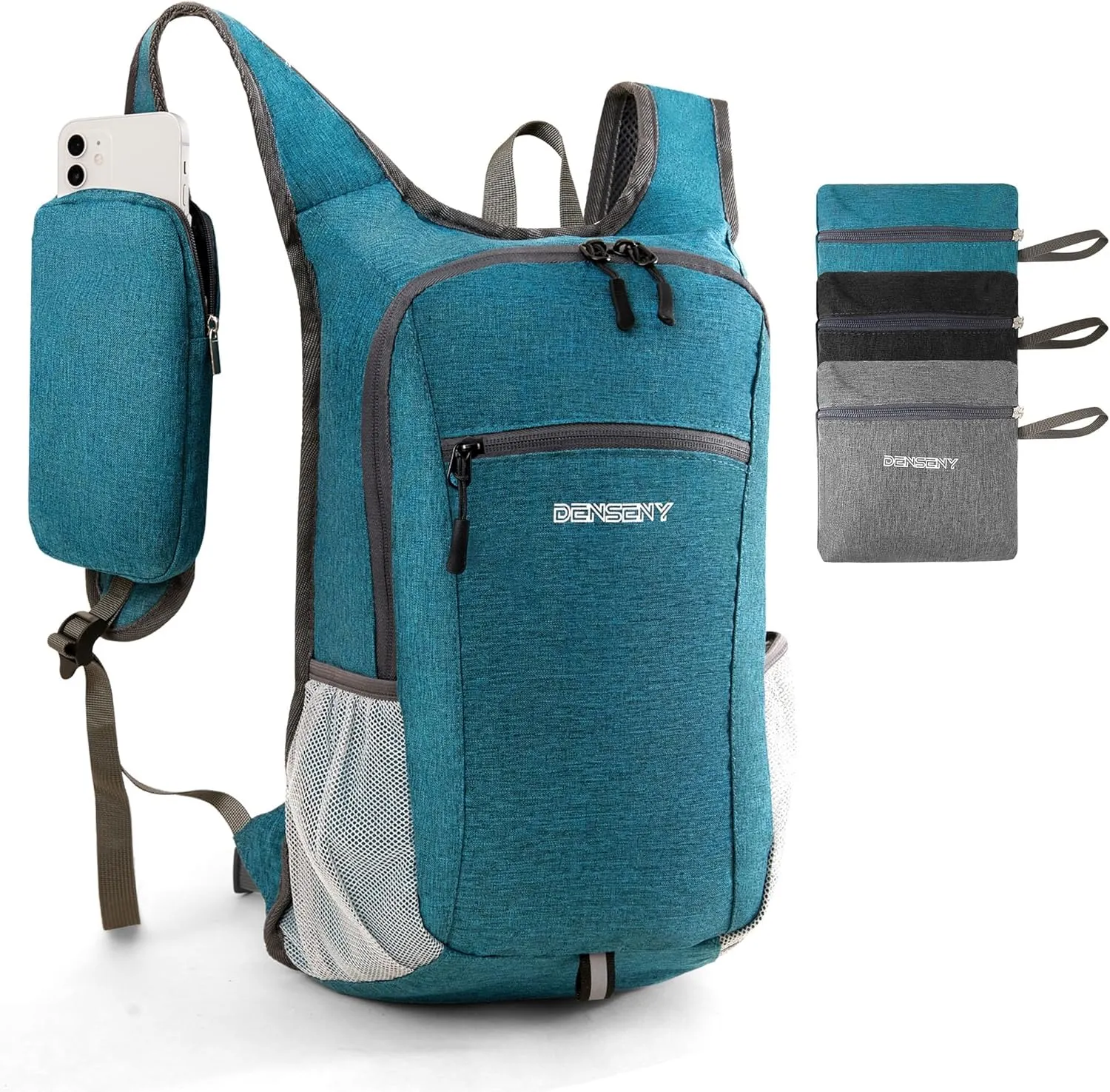 15L Hiking Backpack Travel Daypack Lightweight Small Foldable Packable Back Pack for Men and Women (Blue, 15L)