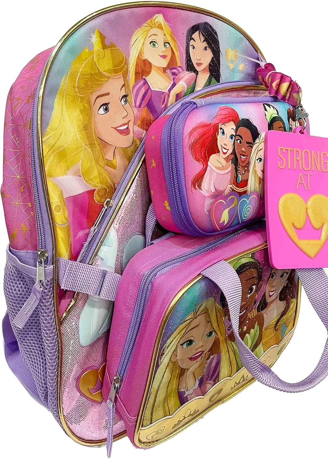 16 Inch Backpack Set For Girls and Boys, Kindergarten Elementary Kids Bookbag with Accessories For School, Travel & Picnic