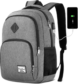 17.3 Inch Travel Backpack for Men and Women,School Bookbag for Teenager,Business Laptop Bookbag with USB Charging port for Business Work College Travel Trip
