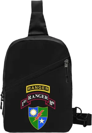 1st Battalion 75th Ranger Regiment Sling Bag For Women Mens Crossbody Bag Shoulder Bag Travel Hiking Crossbody Bag Casual Backpack Chest Bag