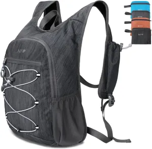 20L Hiking Backpack Lightweight Packable Hiking Daypack Small Travel Outdoor Foldable Shoulder Bag Black