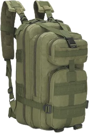 25L Tactical Hiking Backpack, Lightweight Military Outdoor Bag for Men and Women, Camping and Climbing Sports Pack (Green)