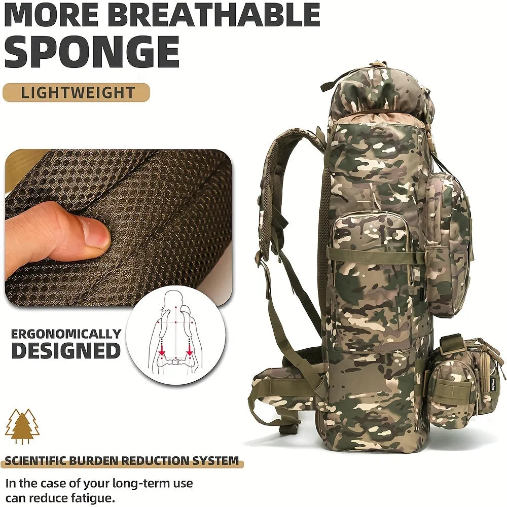 26.42-Gallon Tactical Nylon Backpack | Waterproof