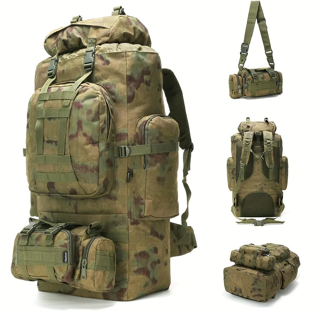 26.42-Gallon Tactical Nylon Backpack | Waterproof
