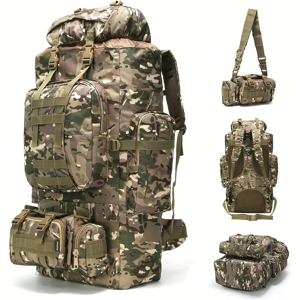 26.42-Gallon Tactical Nylon Backpack | Waterproof