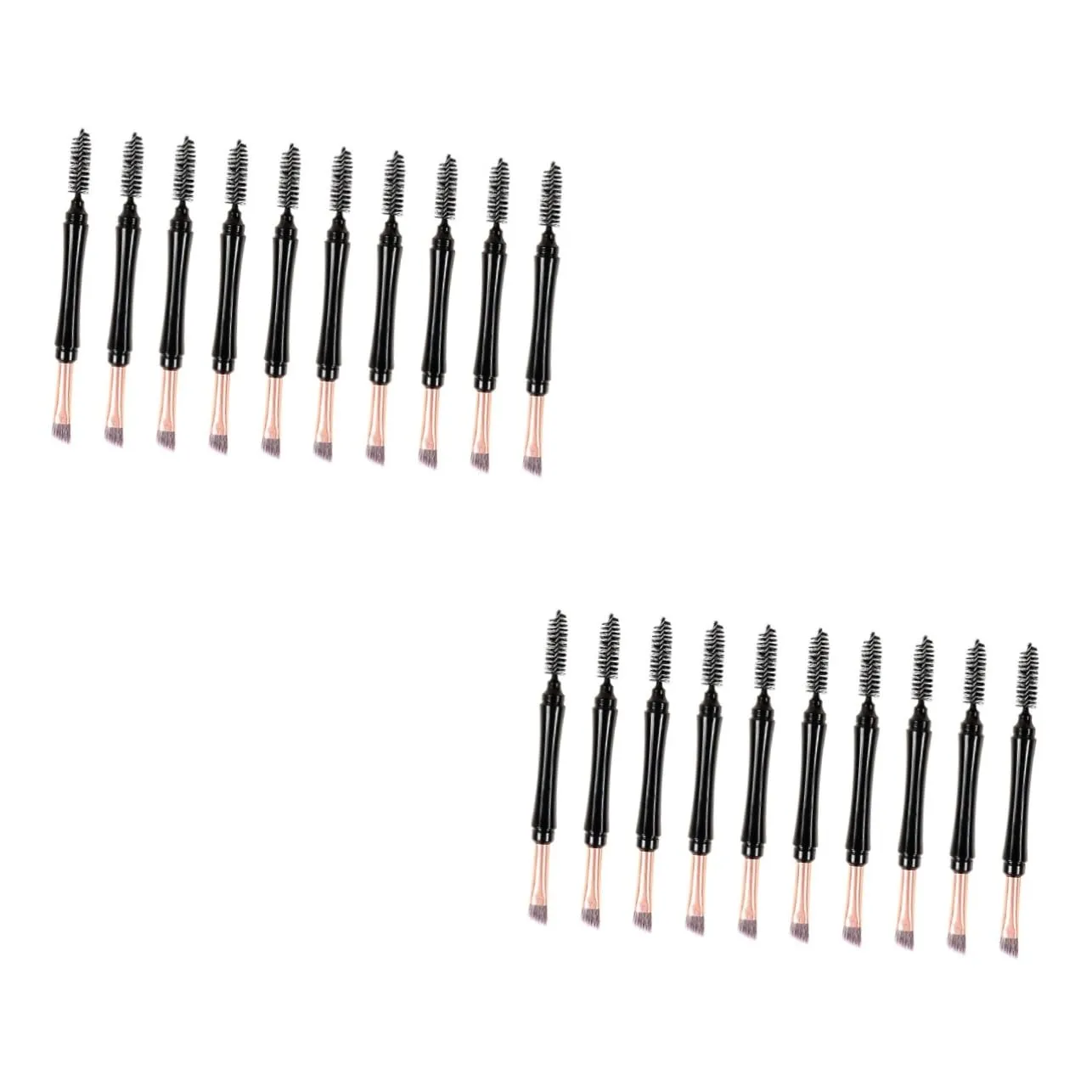 2sets Brow Brush Set Multi Functional Makeup Tools Dual Tip for Eyebrows Lashes Ladies 10pcs*2