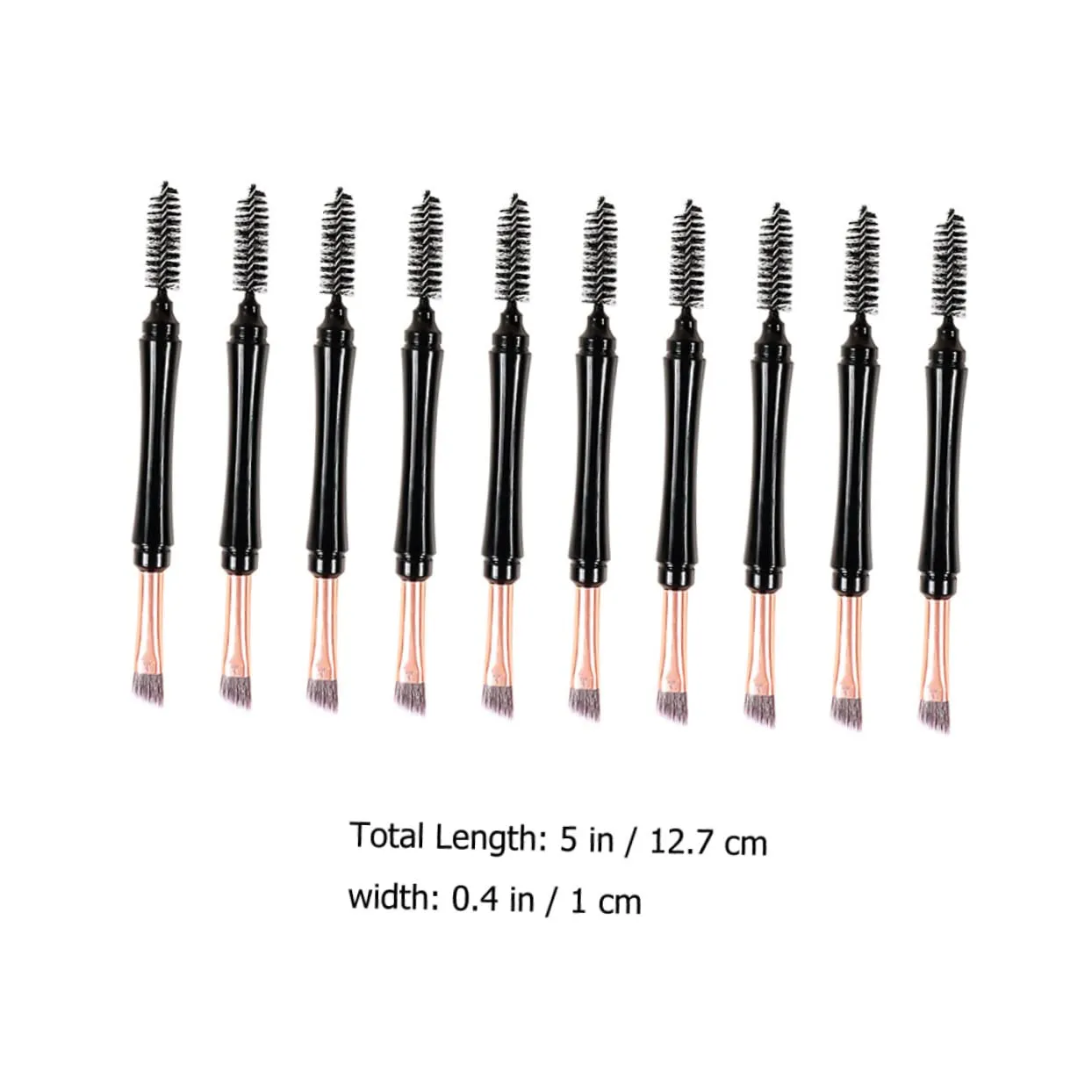 2sets Brow Brush Set Multi Functional Makeup Tools Dual Tip for Eyebrows Lashes Ladies 10pcs*2