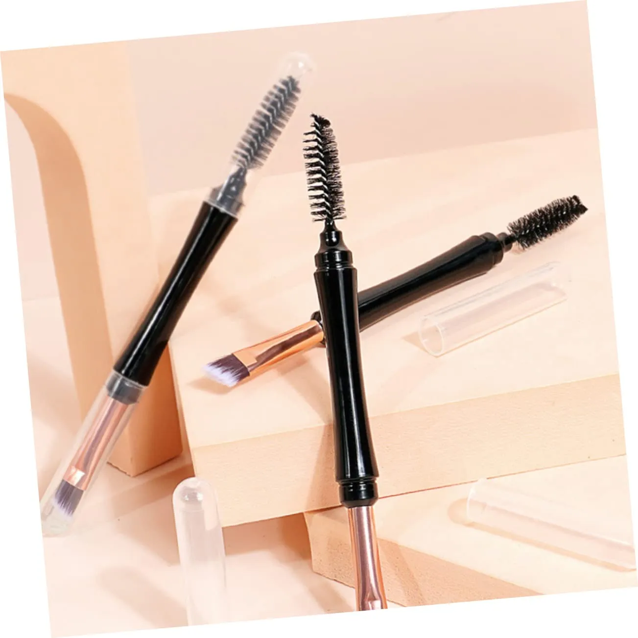 2sets Brow Brush Set Multi Functional Makeup Tools Dual Tip for Eyebrows Lashes Ladies 10pcs*2