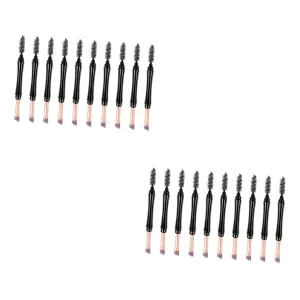 2sets Brow Brush Set Multi Functional Makeup Tools Dual Tip for Eyebrows Lashes Ladies 10pcs*2