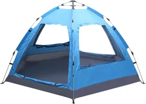 3-4 Person Automatic Family Tent Instant Pop Up Waterproof for Camping Hiking Travel Outdoor Activities