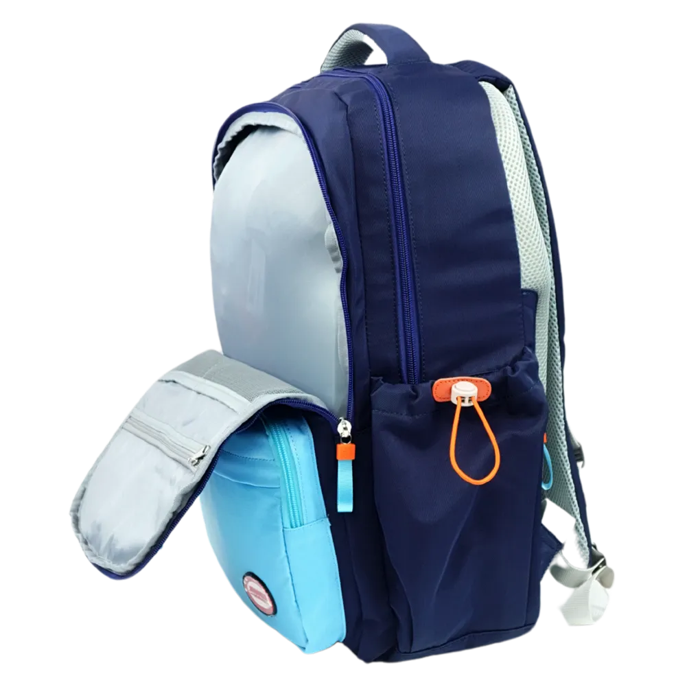 3 in one Blue Shaded School Backpack for Older Kids & Adults