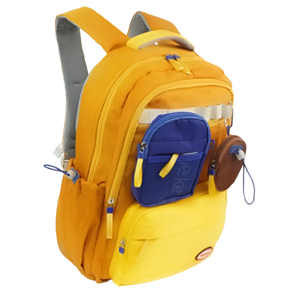 3 in one Orange Shaded School Backpack for Older Kids & Adults