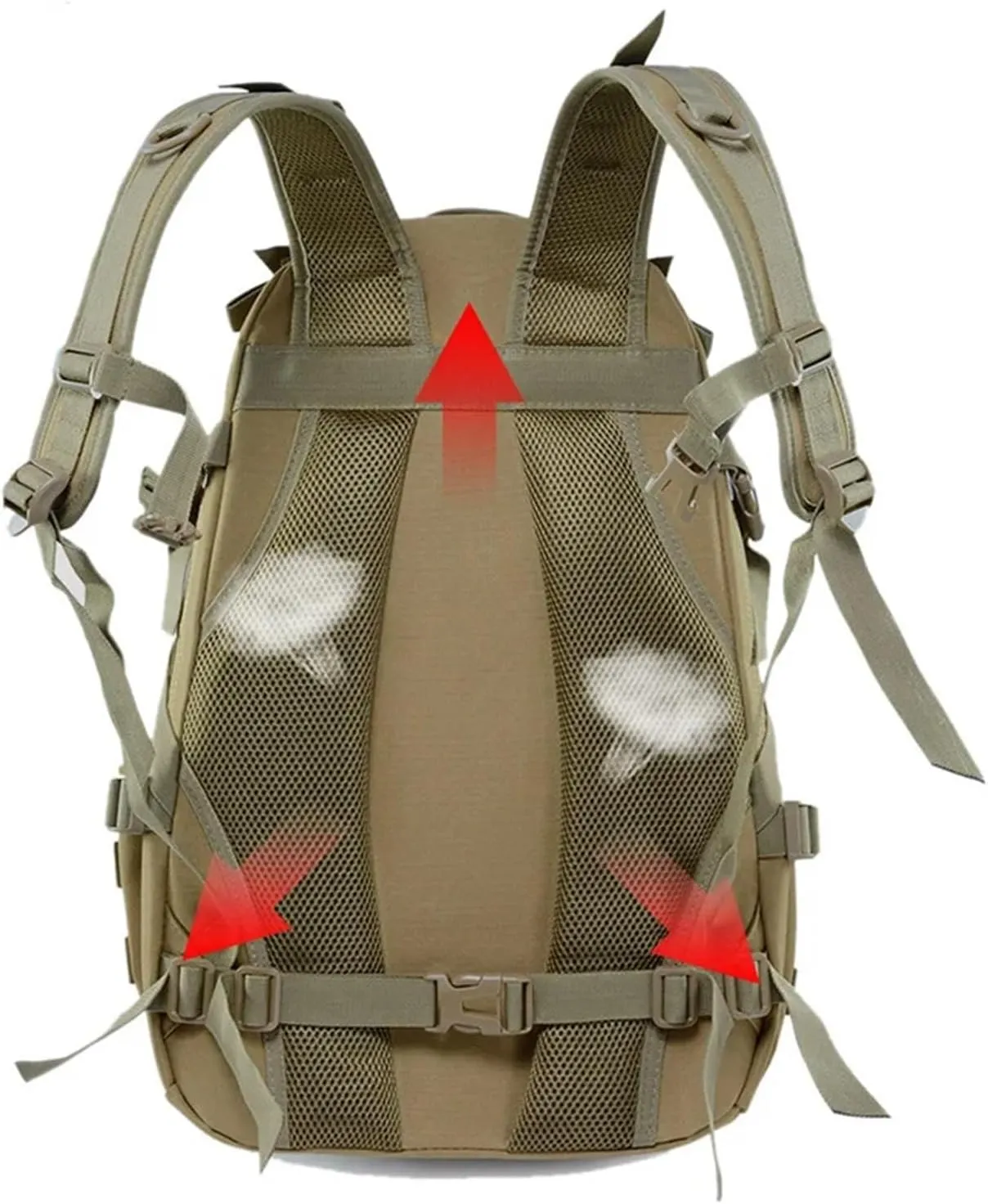 30-40L Camping Backpack Men's Travel Bags Climbing Rucksack Hiking Outdoor Reflective Shoulder Fishing Bag(Style1)