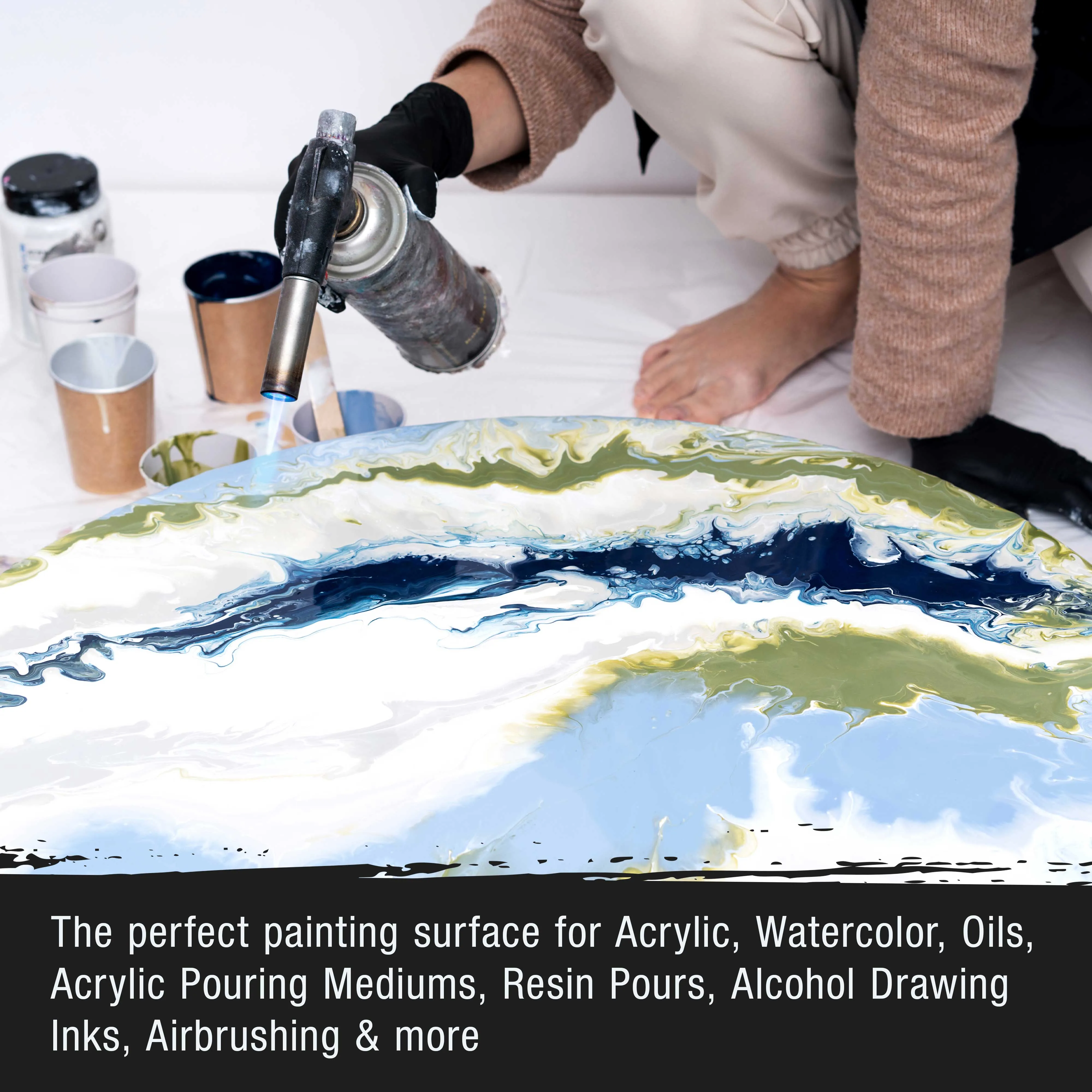 30 Inch Diameter Round Gallery 12 Ounce Primed Gesso Professional Quality Acid-Free Stretched Canvas (Pack of 2)