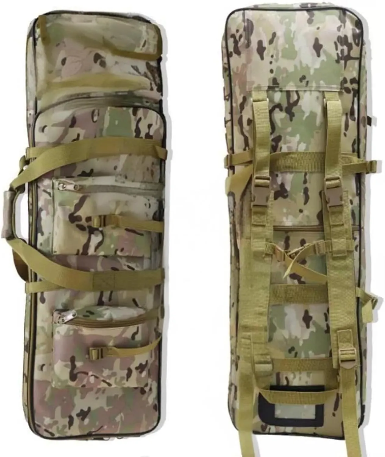 32" 37" 46" Soft Double Rifle Bag, Lockable Shotgun Case with Backpack Straps, Rifle Backpack Rifle Bag Gun Case for Shooting Hunting Carrying
