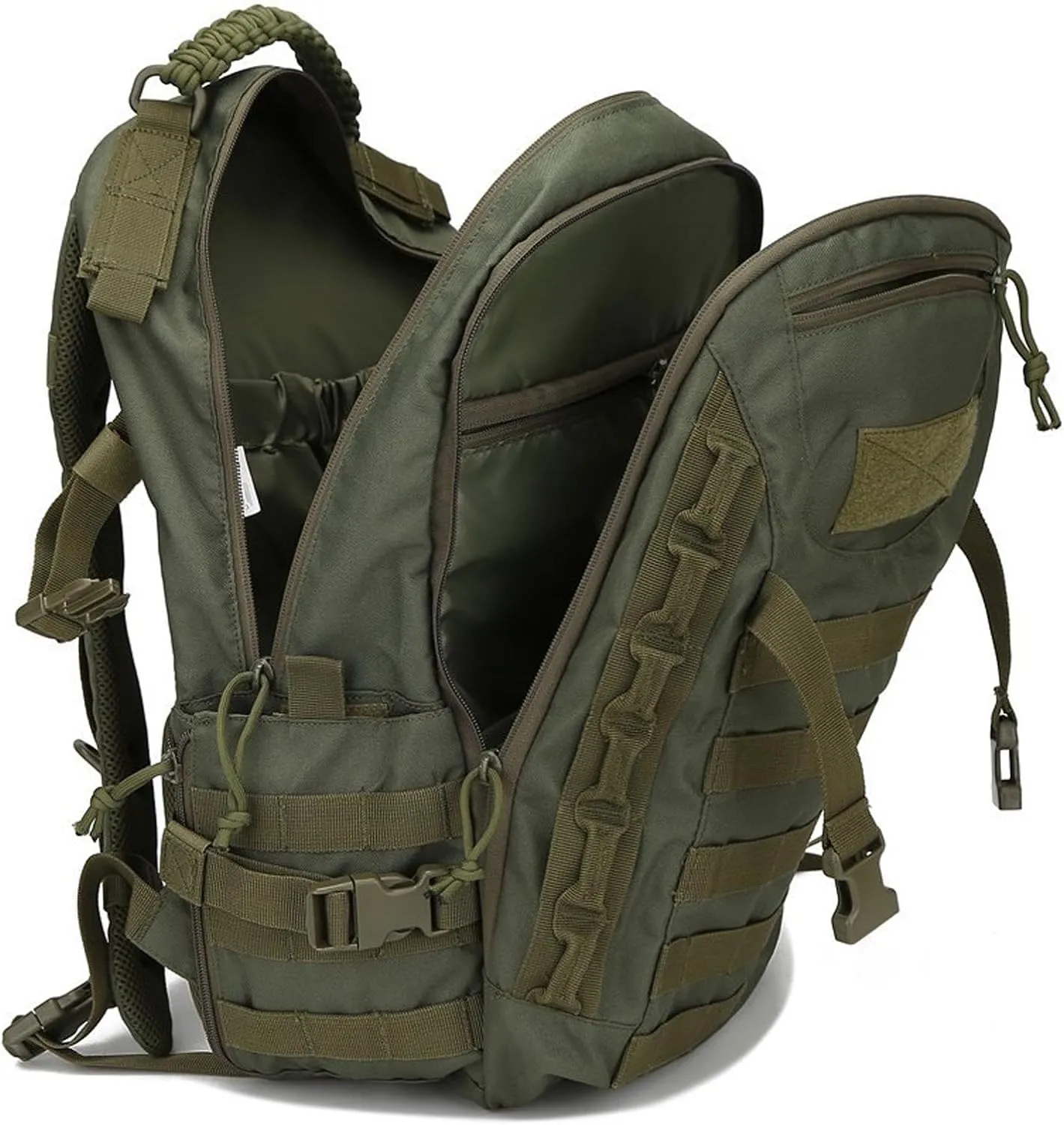 35L 1000D Nylon Camping Backpack Waterproof Trekking Fishing Hunting Bag Outdoor Tactical Molle Climbing Rucksack Bag (grey)