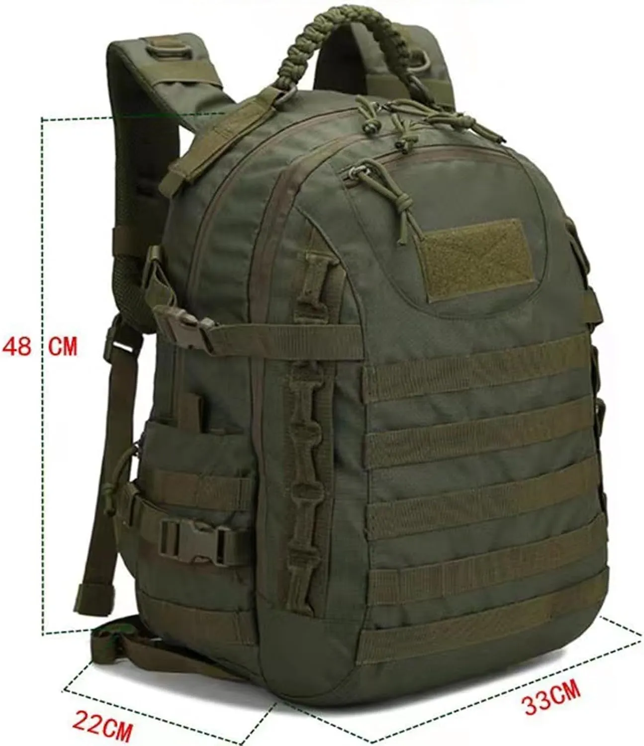 35L 1000D Nylon Camping Backpack Waterproof Trekking Fishing Hunting Bag Outdoor Tactical Molle Climbing Rucksack Bag (grey)