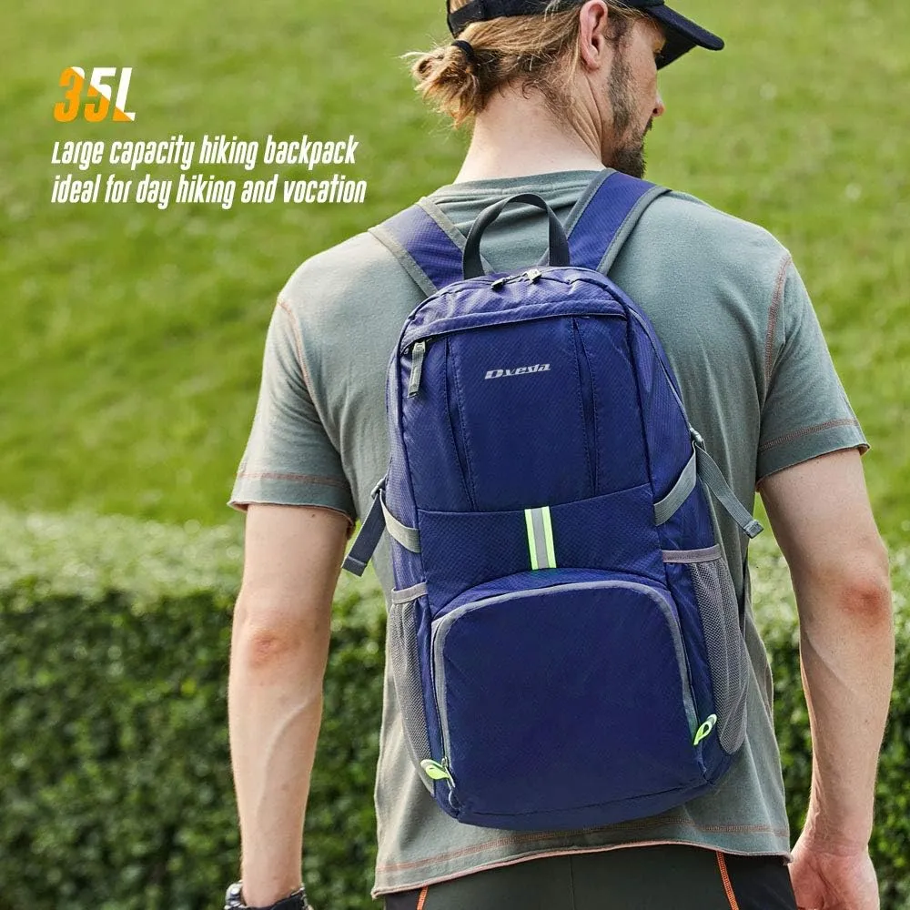 35L Lightweight Packable Backpack Waterproof Durable Hiking Travel Backpack Daypack