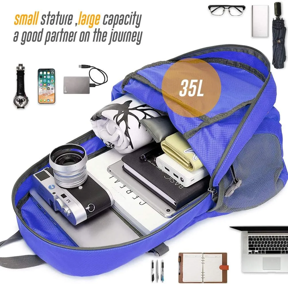 35L Lightweight Packable Backpack Waterproof Durable Hiking Travel Backpack Daypack