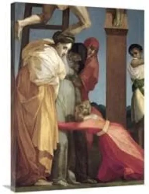 36 in. Descent from The Cross - Detail Art Print - Rosso Fiorentino