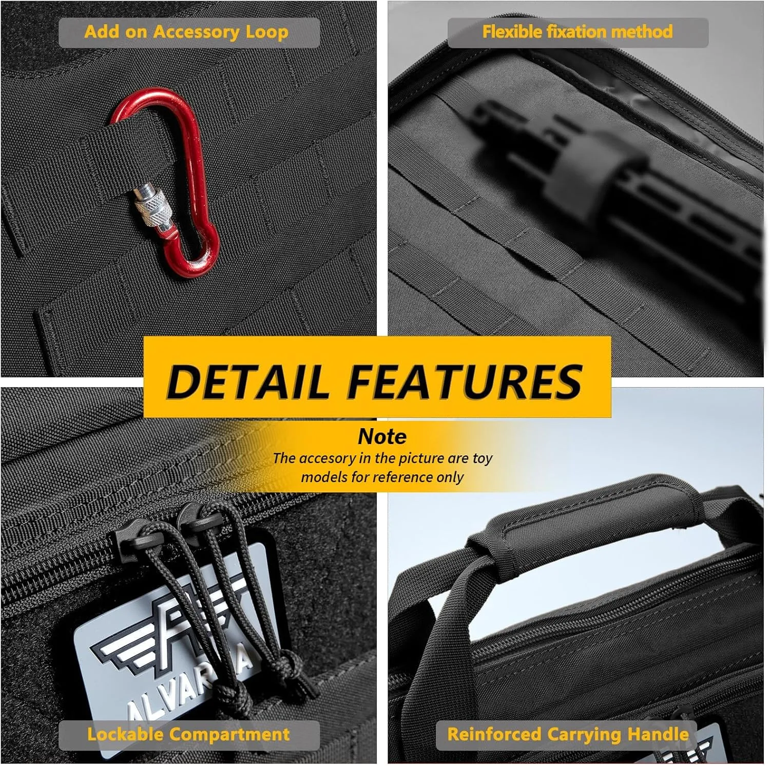 36" 42" 48" Double Long Gun Bag Nylon 1000D Soft Case Backpack Rifle Shotgun Pistol Transportation for Hunting Shooting Range, Firearm Transportation with Lockable Zipper and Molle System