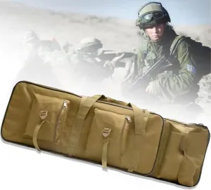 37"/42"/47"/55" Double Rifle Case Soft Bag Backpack, Lockable Shotgun Case with Backpack Straps, for Outdoor Hunting Shooting, Gun Case Storage & Transportation
