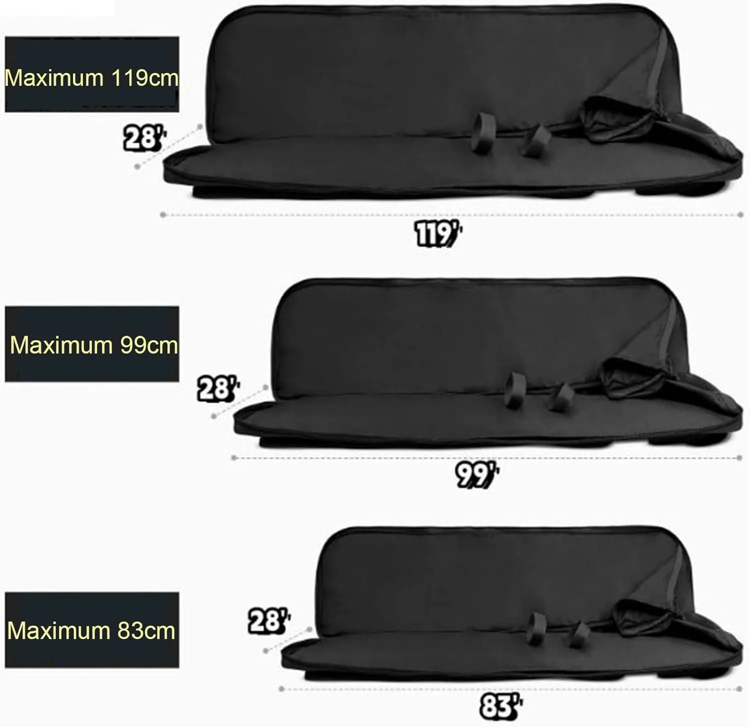 37"/42"/47"/55" Double Rifle Case Soft Bag Backpack, Lockable Shotgun Case with Backpack Straps, for Outdoor Hunting Shooting, Gun Case Storage & Transportation