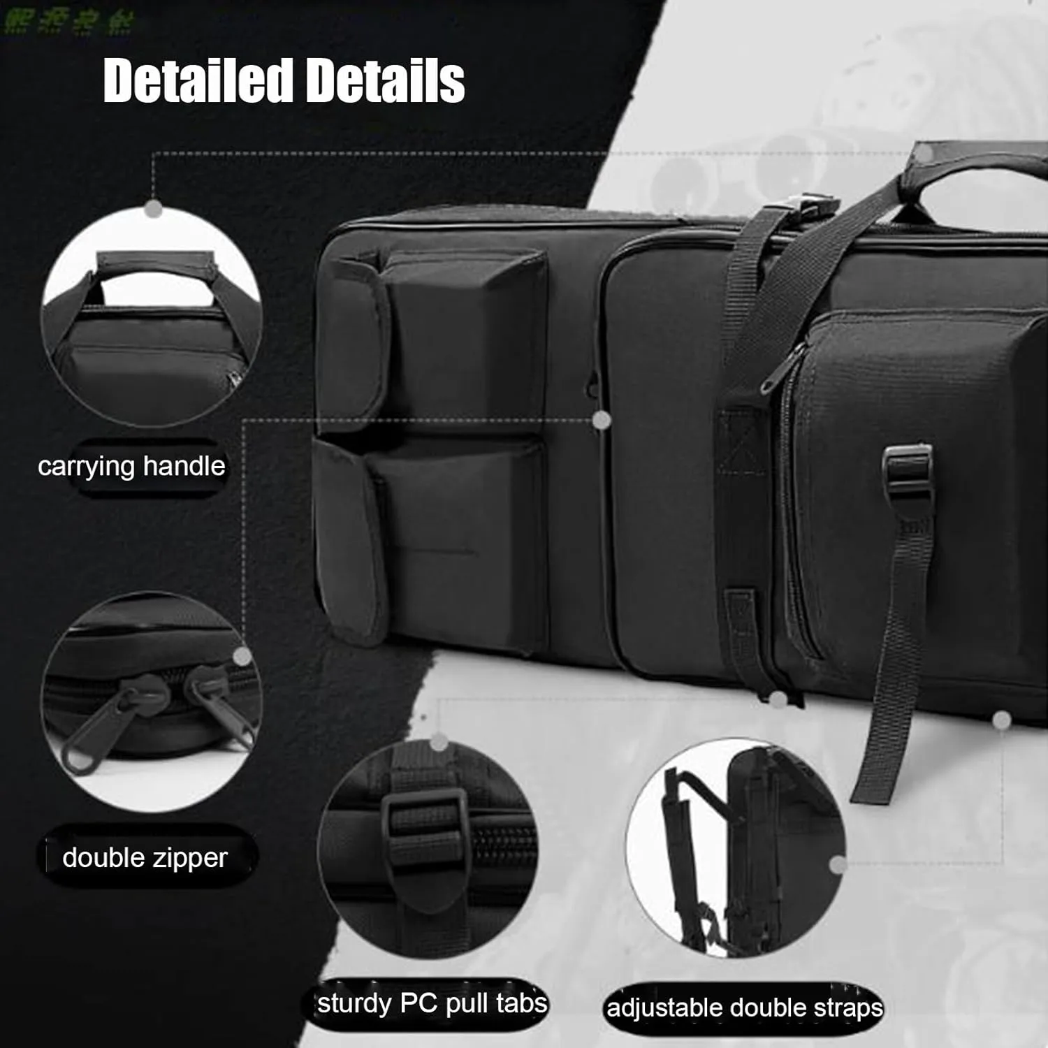 37"/42"/47"/55" Double Rifle Case Soft Bag Backpack, Lockable Shotgun Case with Backpack Straps, for Outdoor Hunting Shooting, Gun Case Storage & Transportation
