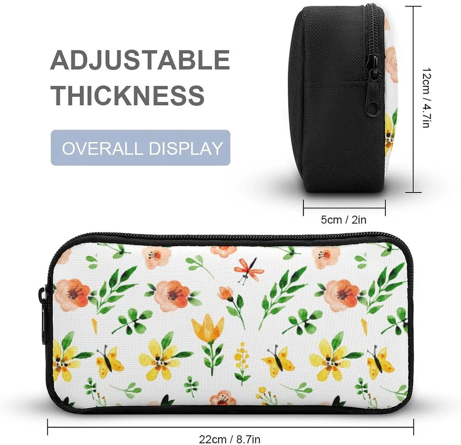 3PCS Backpack with Lunch Box & Pen Case, 16.2 Inch Ergonomic Straps Backpack, Cute College Backpack for Traveling Daypack