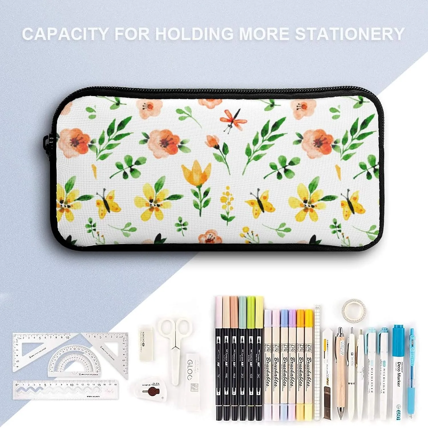 3PCS Backpack with Lunch Box & Pen Case, 16.2 Inch Ergonomic Straps Backpack, Cute College Backpack for Traveling Daypack
