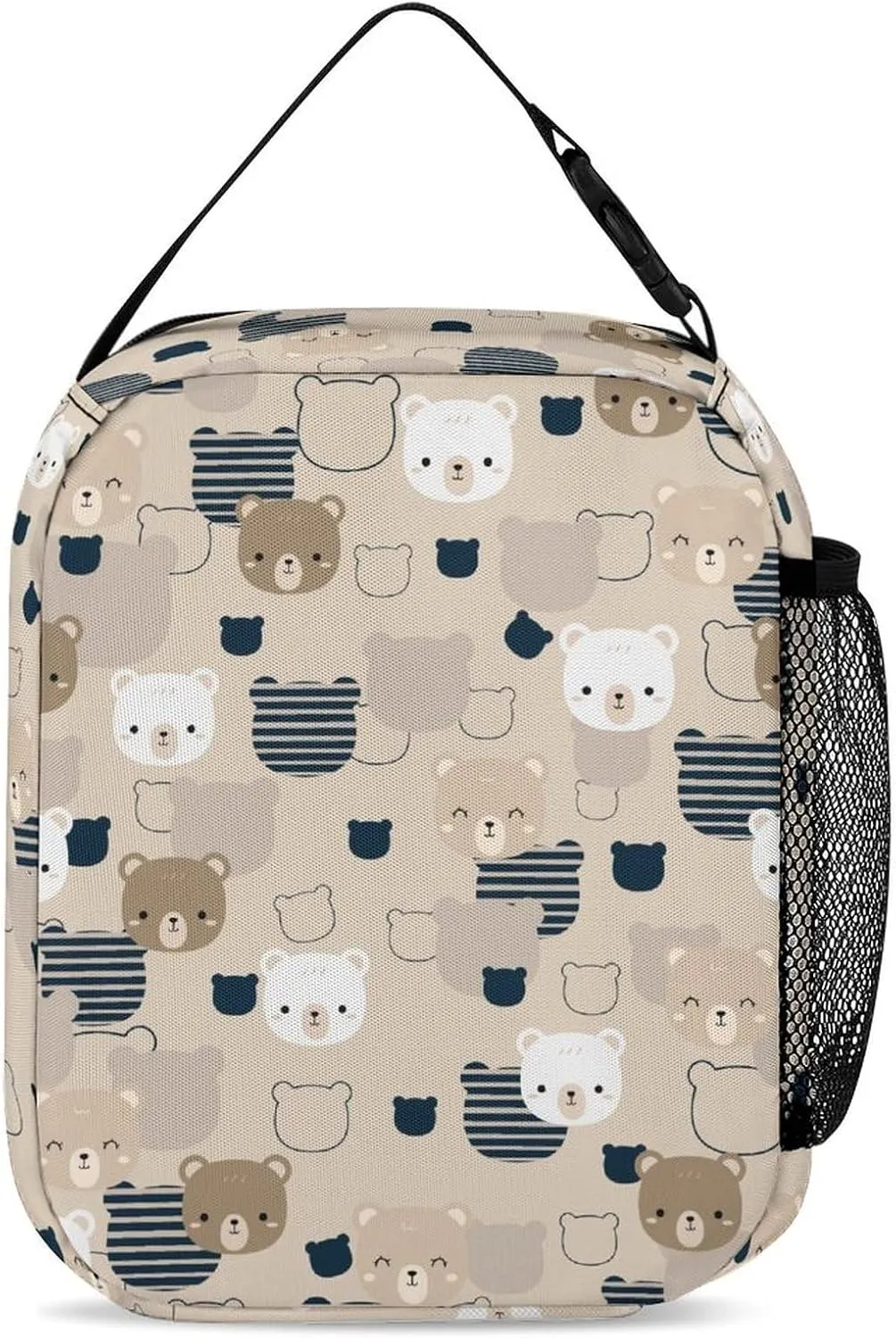 3pcs Cartoon Adorable Bear Backpack Set, Multi-functional Laptop Bag 17in Water Resistant Daypack, Large Capacity Double Shoulder Backpack With Lunch Bag (Cartoon Adorable Bear
