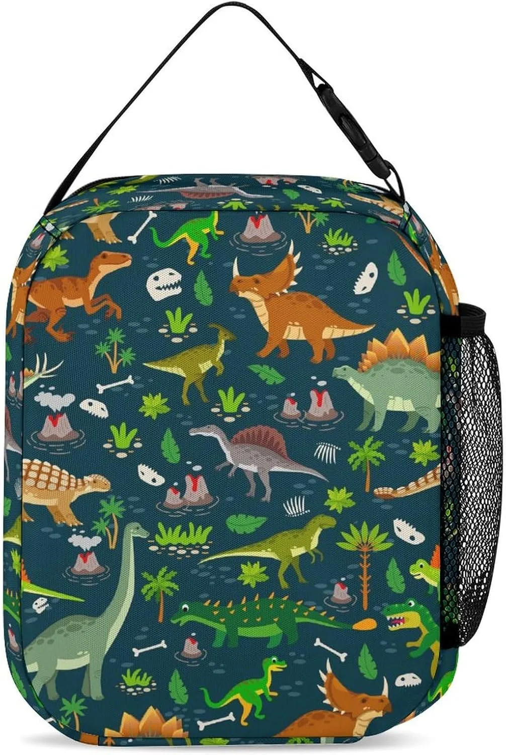 3pcs Cartoon Dinosaur Backpack Set, Multi-functional Laptop Bag 17in Water Resistant Travel Daypack, Large Capacity Double Shoulder Backpack With Lunch Bag (Cartoon Dinosaur
