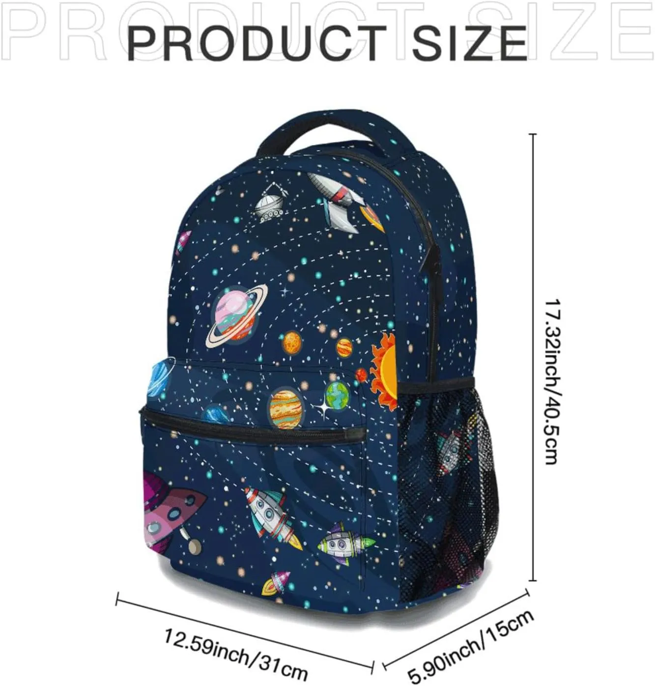 3pcs Space Galaxy Backpack Set, Multi-functional Laptop Bag 17in Water Resistant Travel Daypack, Large Capacity Double Shoulder Backpack With Lunch Bag (Space Galaxy