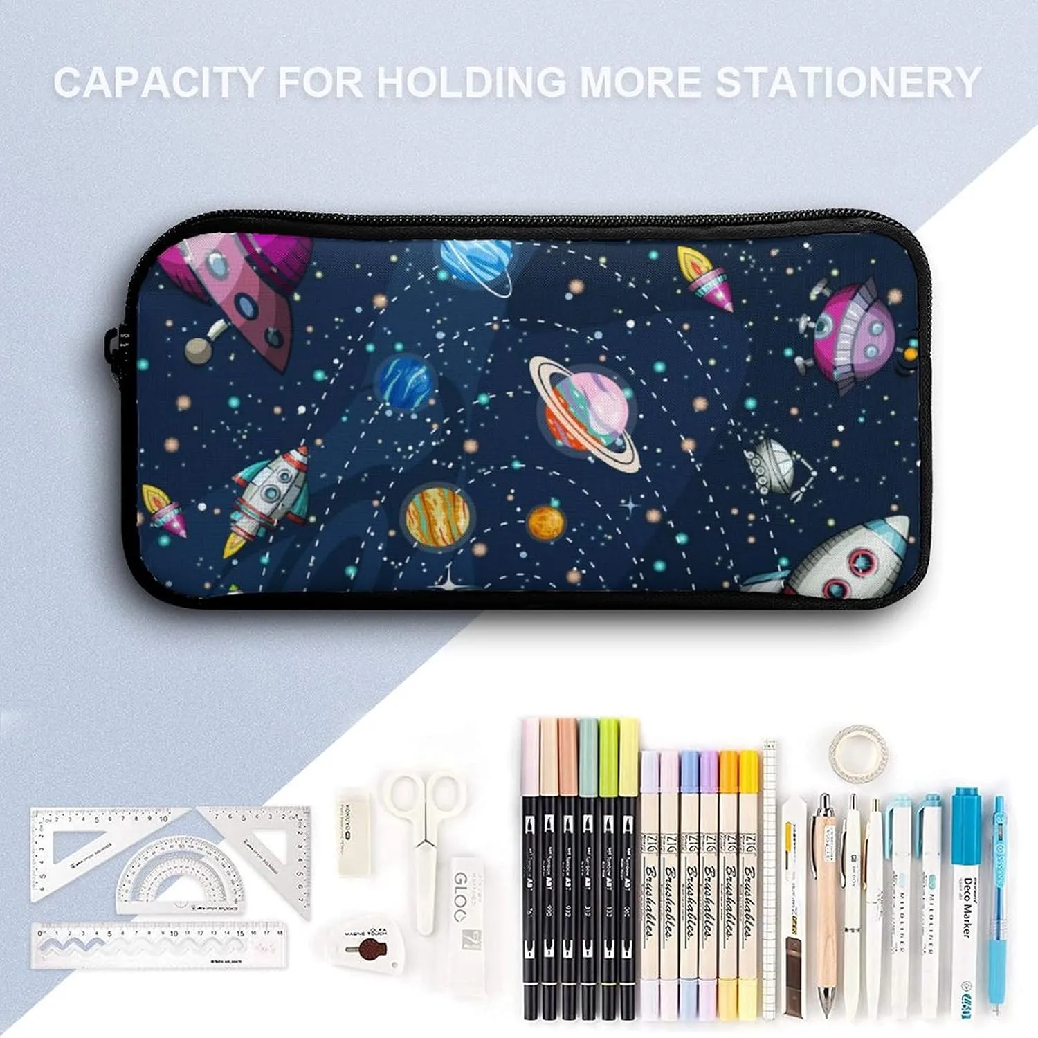 3pcs Space Galaxy Backpack Set, Multi-functional Laptop Bag 17in Water Resistant Travel Daypack, Large Capacity Double Shoulder Backpack With Lunch Bag (Space Galaxy