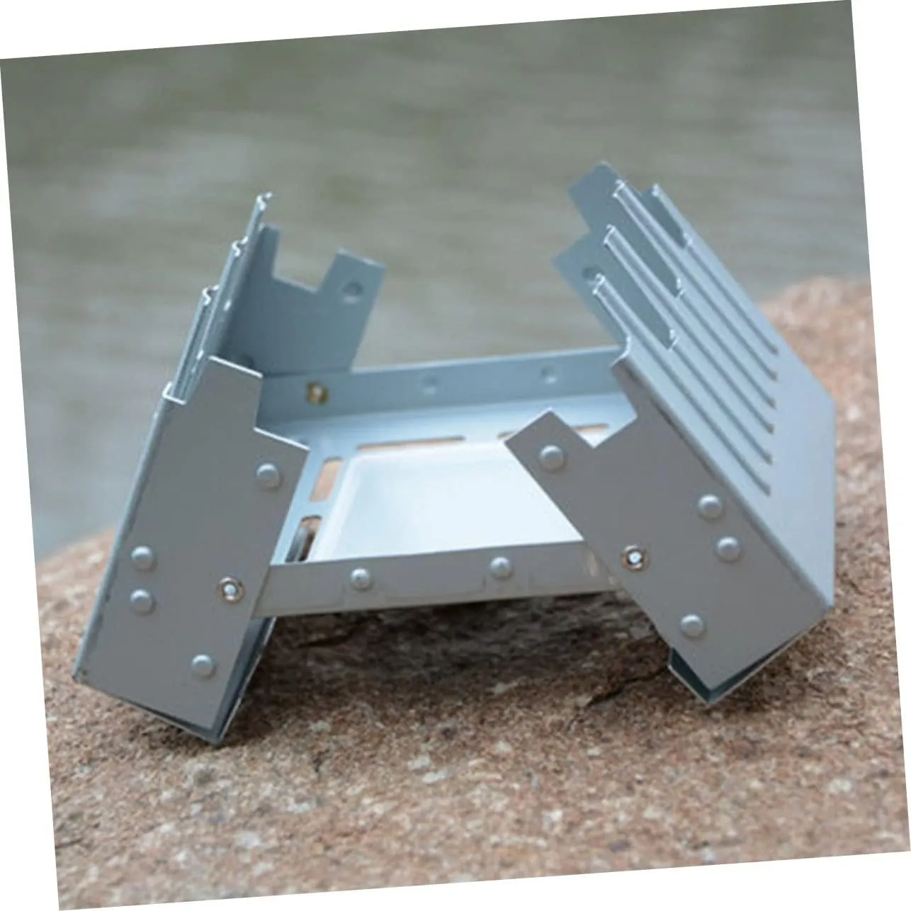 4 Pcs Foldable Wood Burning Camp Stove Folding Mini Backpacstove Cookware Camping Stove/Sier*3Pcs/9.8 * 7.5Cm*3Pcs