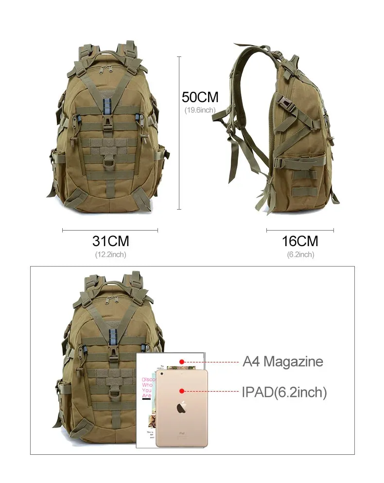 40L Camping Backpack Men's Bag Travel Bags