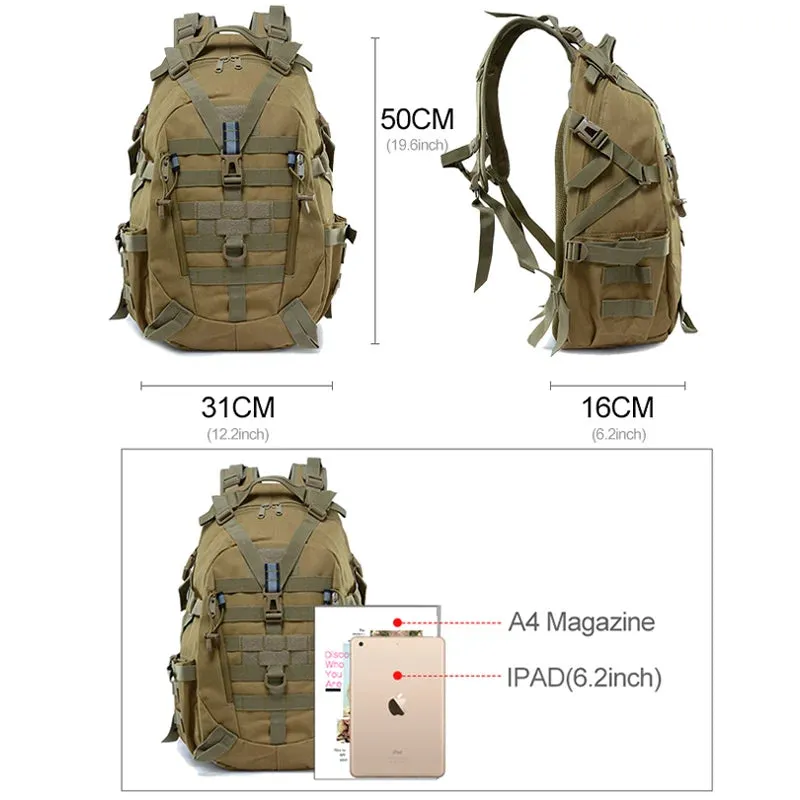 40L Camping Backpack Men's Bag Travel Bags