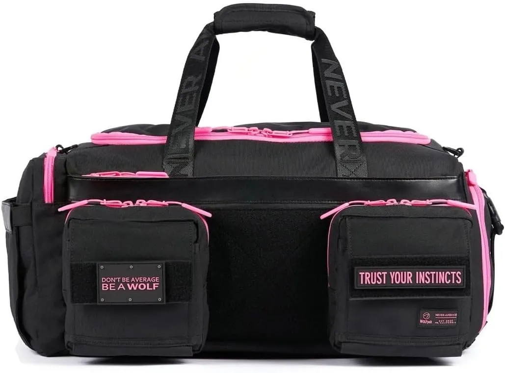 40L Duffle Bag (Ultimate Black Neon Pink)