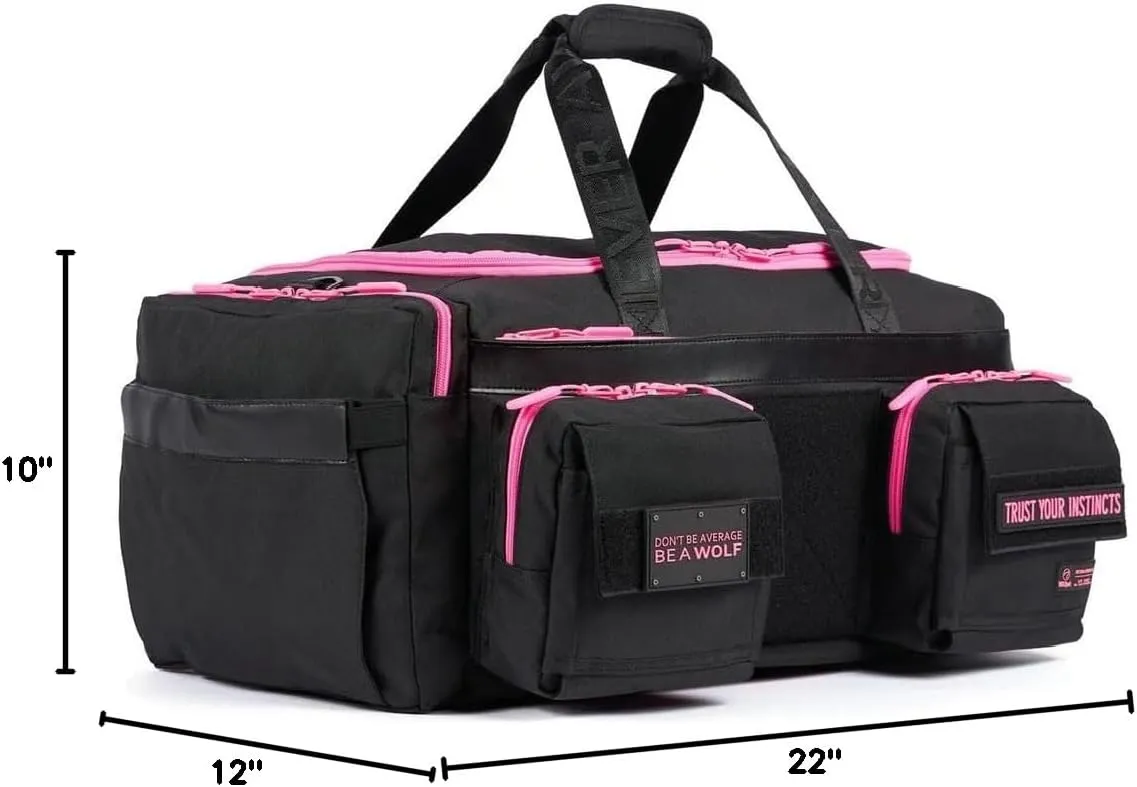 40L Duffle Bag (Ultimate Black Neon Pink)