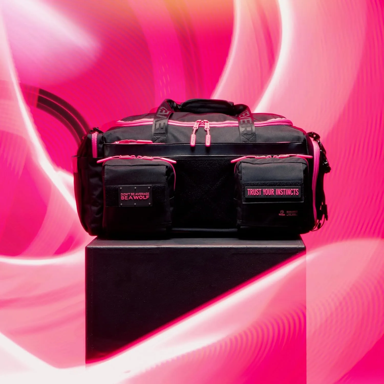40L Duffle Bag (Ultimate Black Neon Pink)