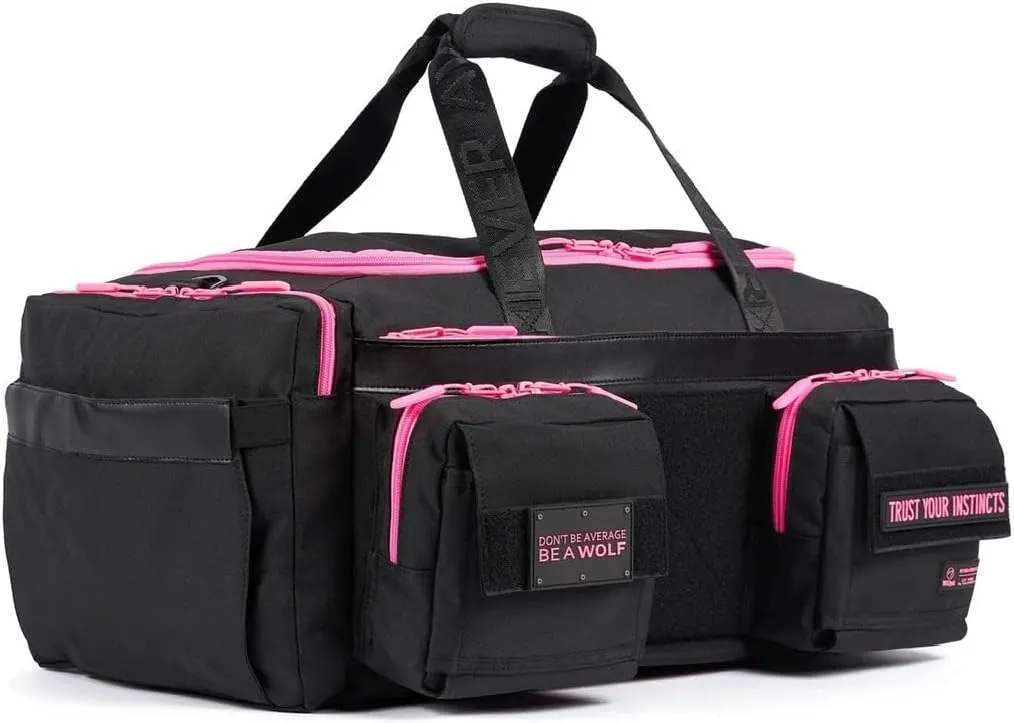 40L Duffle Bag (Ultimate Black Neon Pink)