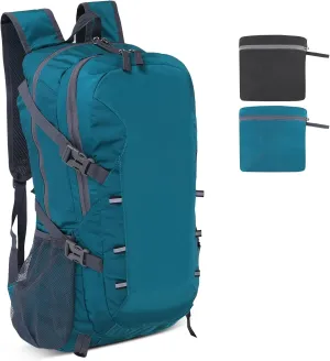 40L Hiking Backpack, Lightweight Foldable Hiking Daypack with Wet Pocket, Waterproof Travel Camping Bag for Men Women (Green)