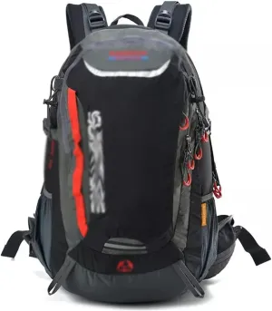 40L sports backpack hiking backpack mountaineering travel backpack men(Black)