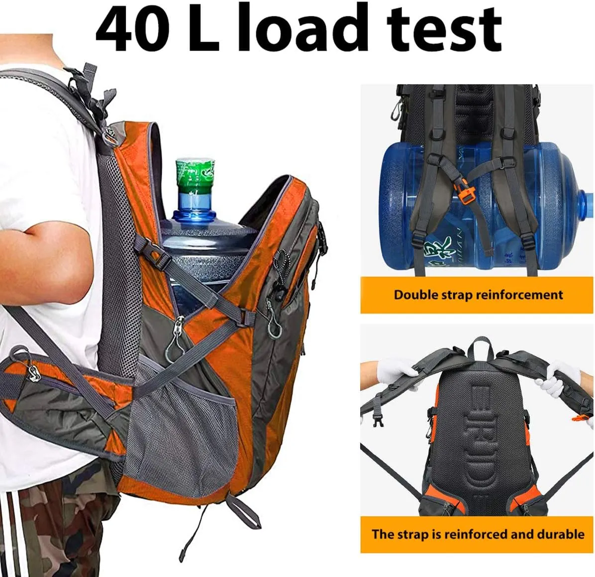 40L Waterproof Lightweight Hiking,Camping,Travel Backpack for Men Women