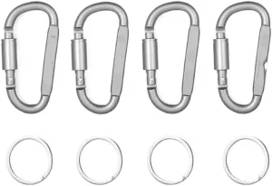 4Pcs Carabiner Set Key Chain Aluminum Alloy Outdoor Camping Survival Carabiner